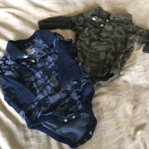 2 Gap onesies. 3-6 months.